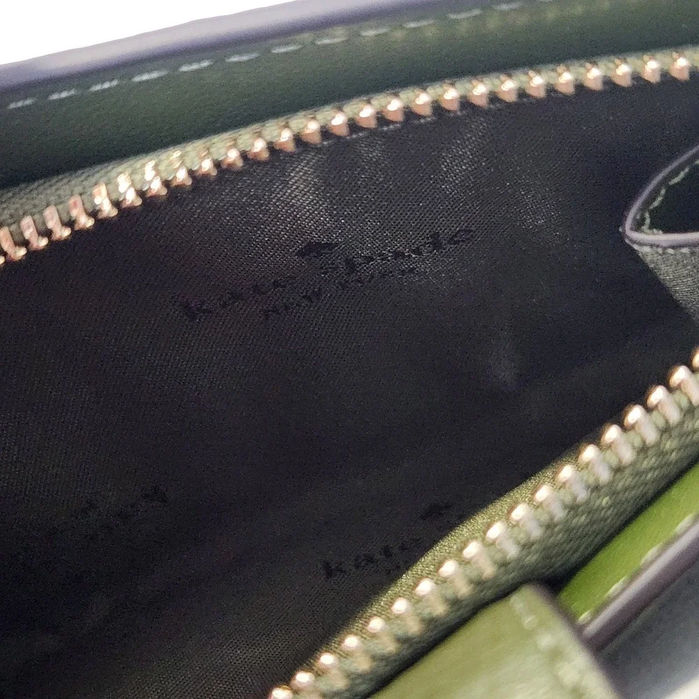 New $199 Kate Spade Lena Medium Compact Bifold Wallet Leather Enchanted Green 💚
